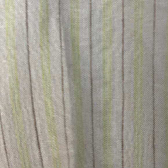 Rafaella size 12 linen pants fully lined women's trousers khaki cream stripe - Picture 2 of 16